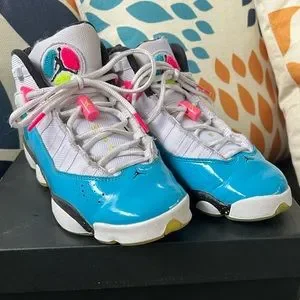 Jordan 6 rings white deals light blue fury cyber